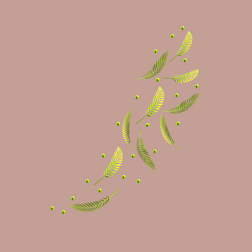 Мужской свитшот Тропические листья разлетаются / Пыльно-розовый – фото 3