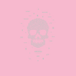 Свитшот хлопковый мужской Череп хакера, цвет: светло-розовый — фото 2