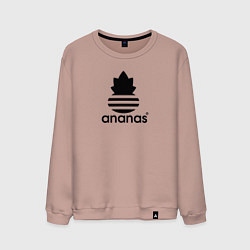 Свитшот хлопковый мужской Ananas - Adidas, цвет: пыльно-розовый