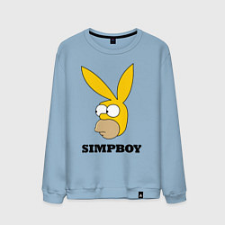 Свитшот хлопковый мужской Simpboy - rabbit Homer, цвет: мягкое небо