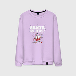 Мужской свитшот Санта в гирлянде