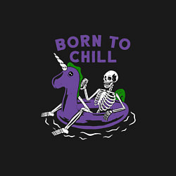 Свитшот хлопковый мужской Born to chill, цвет: черный — фото 2