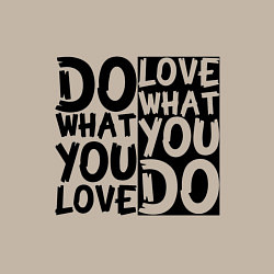 Свитшот хлопковый мужской Do what you love love what you do, цвет: миндальный — фото 2