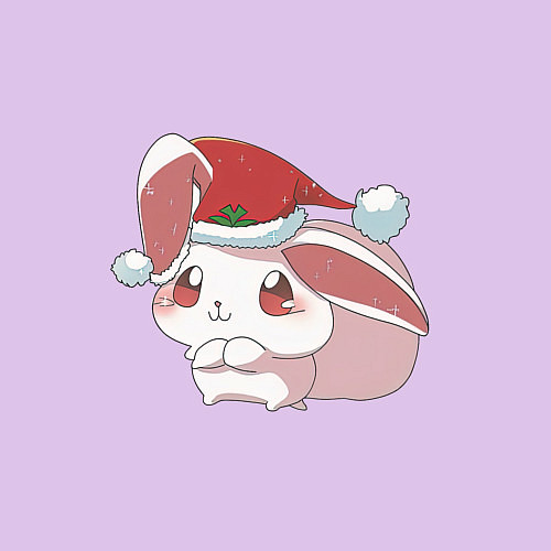 Мужской свитшот Праздничный кролик / Лаванда – фото 3