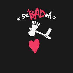 Свитшот хлопковый мужской Sebadoh как у Курта Кобейна, цвет: черный — фото 2