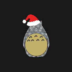 Свитшот хлопковый мужской Totoro Santa, цвет: черный — фото 2