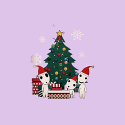 Свитшот хлопковый мужской Новогодние кодама, цвет: лаванда — фото 2