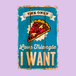 Свитшот хлопковый мужской Pizza - love triangle - i want, цвет: лаванда — фото 2