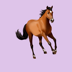 Свитшот хлопковый мужской Мустанг лошадь, цвет: лаванда — фото 2