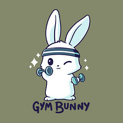 Свитшот хлопковый мужской Gym bunny, цвет: авокадо — фото 2
