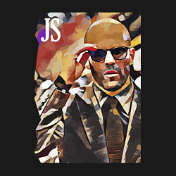 Свитшот хлопковый мужской Jason Statham - кинозвезда, цвет: черный — фото 2