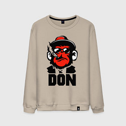 Мужской свитшот Обезьяна мафиози с сигаретой