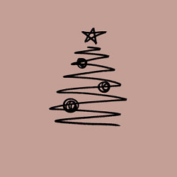 Свитшот хлопковый мужской Новогодняя графичная ёлка, цвет: пыльно-розовый — фото 2