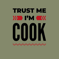 Свитшот хлопковый мужской Trust me - Im cook, цвет: авокадо — фото 2