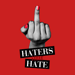 Свитшот хлопковый мужской Haters gonna hate, цвет: красный — фото 2