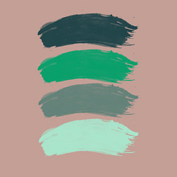 Свитшот хлопковый мужской Зеленые мазки кистью, цвет: пыльно-розовый — фото 2