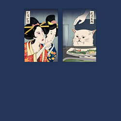 Свитшот хлопковый мужской Мем в японском стиле, цвет: тёмно-синий — фото 2