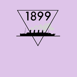 Свитшот хлопковый мужской 1899 logo, цвет: лаванда — фото 2