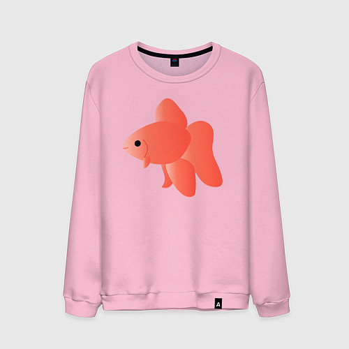 Мужской свитшот Золотая рыба / Светло-розовый – фото 1