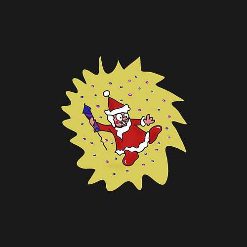 Мужской свитшот Уходи старый год / Черный – фото 3