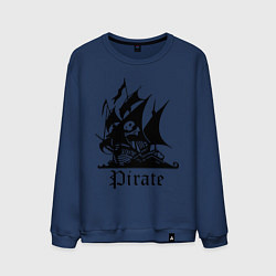 Свитшот хлопковый мужской Пират, цвет: тёмно-синий