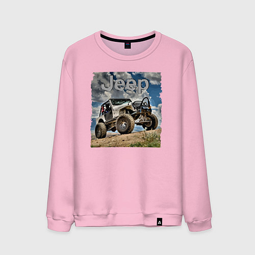 Мужской свитшот Chrysler Jeep Fordyce в пустыне / Светло-розовый – фото 1