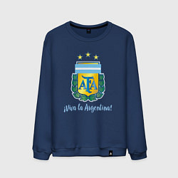 Свитшот хлопковый мужской Эмблема федерации футбола Аргентины, цвет: тёмно-синий