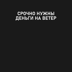 Свитшот хлопковый мужской Срочно нужны деньги на ветер, цвет: черный — фото 2