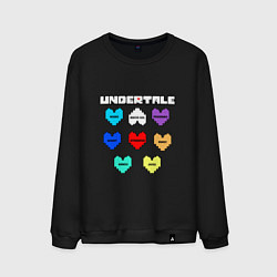 Свитшот хлопковый мужской Undertale - души 8 людей, цвет: черный
