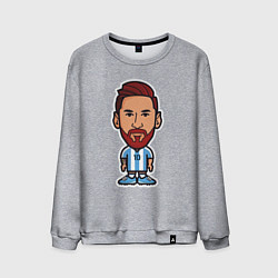 Свитшот хлопковый мужской Little Messi, цвет: меланж