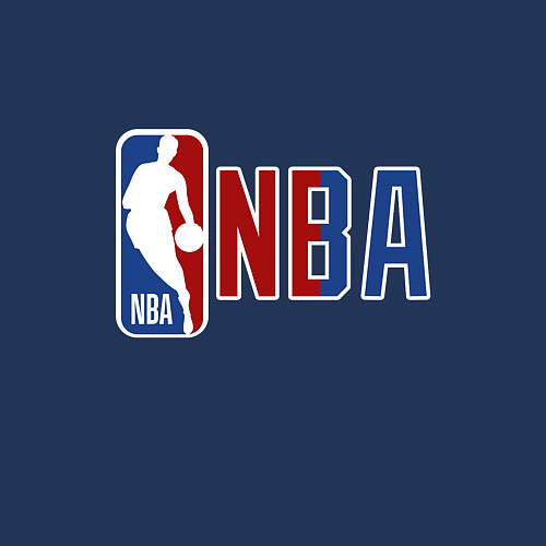 Мужской свитшот NBA - big logo / Тёмно-синий – фото 3
