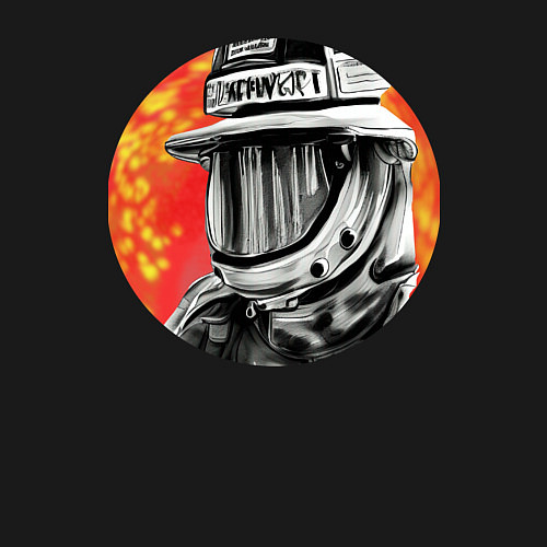 Мужской свитшот Пожарник / Черный – фото 3