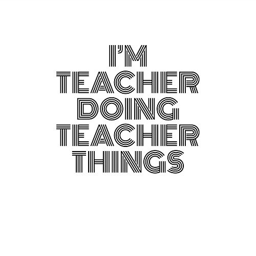 Мужской свитшот Im doing teacher things / Белый – фото 3