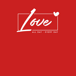 Свитшот хлопковый мужской Love all day, цвет: красный — фото 2