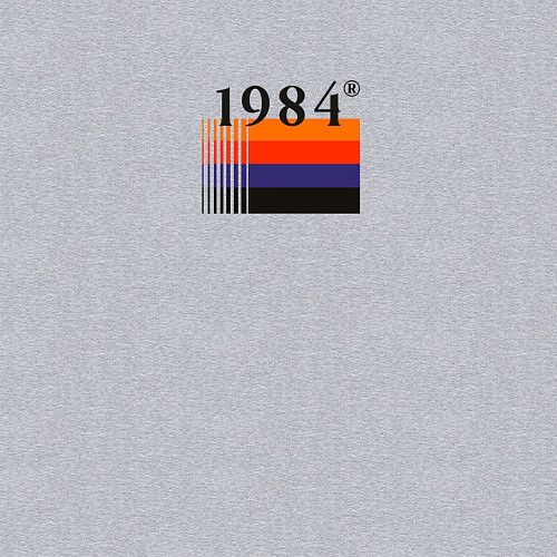 Мужской свитшот Винтажная мода 1984 года / Меланж – фото 3