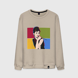 Свитшот хлопковый мужской Audrey Hepburn, цвет: миндальный