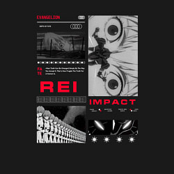 Свитшот хлопковый мужской Evangelion Рей Аянами, цвет: черный — фото 2