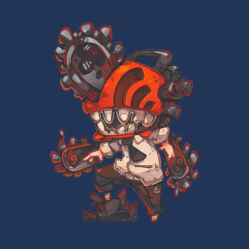 Мужской свитшот Чиби Дэндзи v2 / Тёмно-синий – фото 3