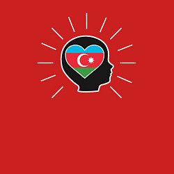 Свитшот хлопковый мужской Любовь к Азербайджану, цвет: красный — фото 2