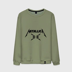 Свитшот хлопковый мужской Metallica, цвет: авокадо
