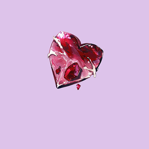 Мужской свитшот Вишневое сердце / Лаванда – фото 3