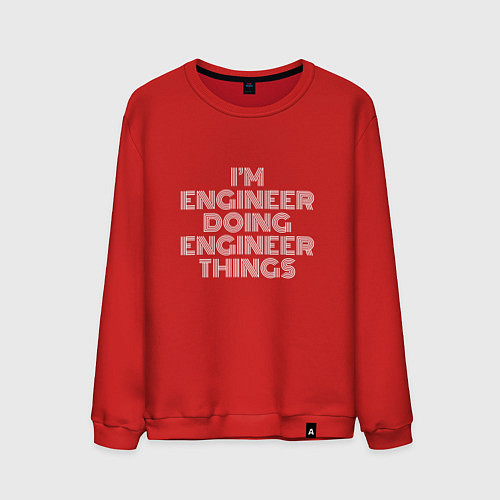 Мужской свитшот Im engineer doing engineer things / Красный – фото 1