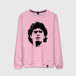 Свитшот хлопковый мужской Face Maradona, цвет: светло-розовый