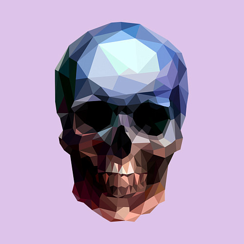 Мужской свитшот Череп-симуляция / Лаванда – фото 3