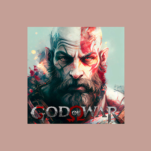 Мужской свитшот God of War, Ragnarok / Пыльно-розовый – фото 3