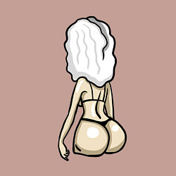 Свитшот хлопковый мужской Девушка со спины, цвет: пыльно-розовый — фото 2