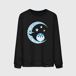 Мужской свитшот Совёнок на Луне