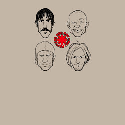 Свитшот хлопковый мужской Red Hot Chili Peppers фан-арт, цвет: миндальный — фото 2