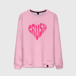 Свитшот хлопковый мужской Crush pink color, цвет: светло-розовый