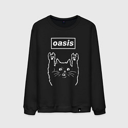 Мужской свитшот Oasis рок кот